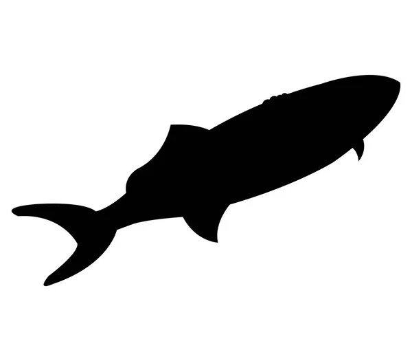 Icono Pescado Sobre Fondo Blanco — Vector de stock