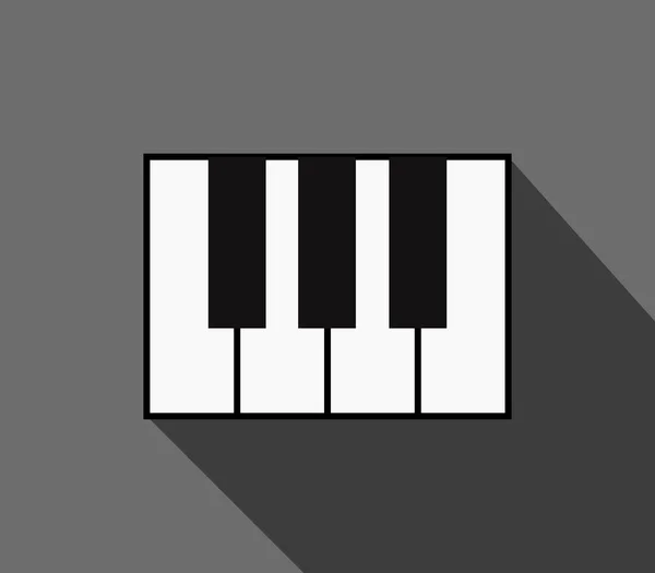 白色背景的钢琴图标 — 图库矢量图片