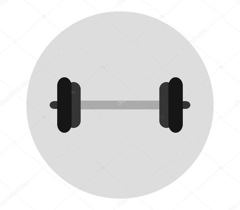 gym weights icon on white background