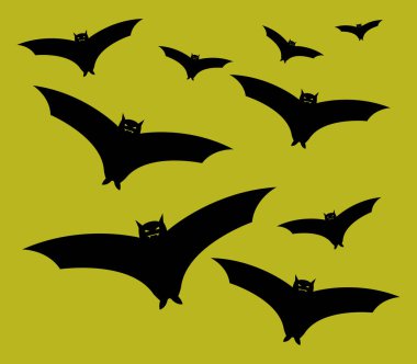 yarasalar desen beyaz arka plan üzerinde