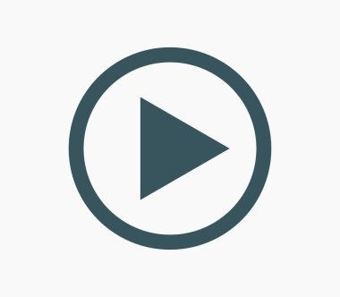 Beyaz arkaplanda çalma düğmesi simgesi