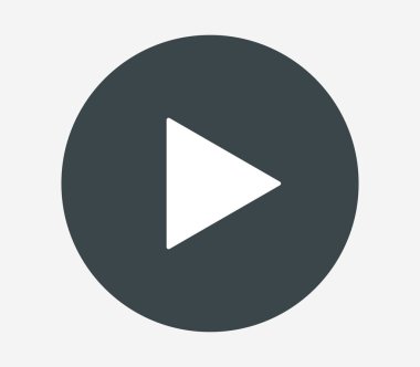 Beyaz arkaplanda çalma düğmesi simgesi