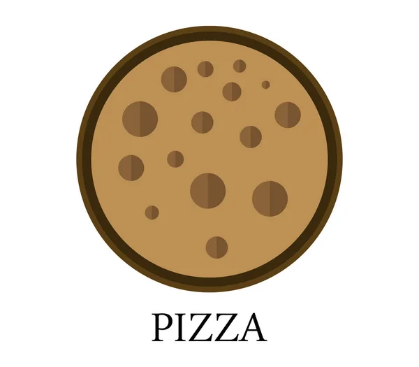 Pizza Ikonen Vit Bakgrund — Stock vektor
