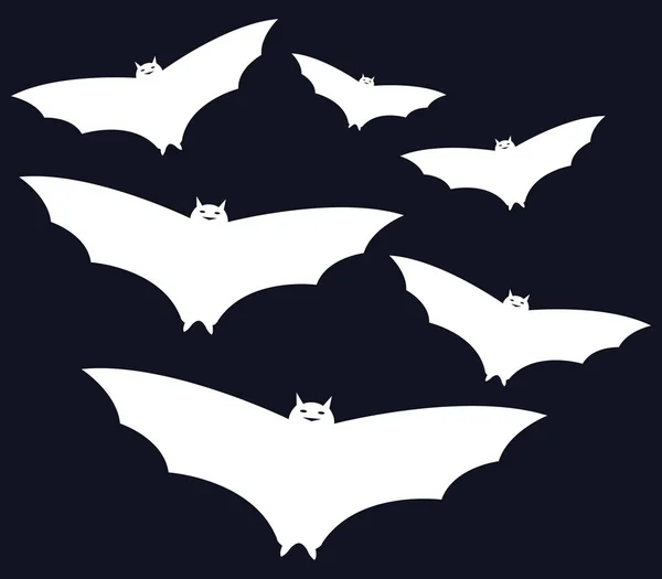 Νυχτερίδες Μοτίβο Λευκό Φόντο — Διανυσματικό Αρχείο