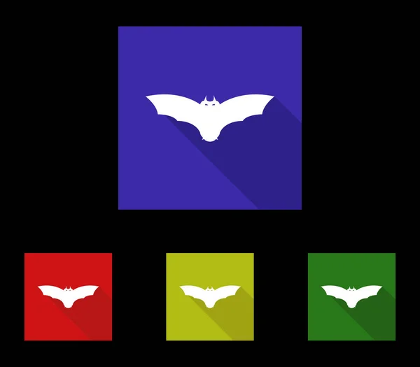 Ícone Morcego Fundo Branco — Vetor de Stock