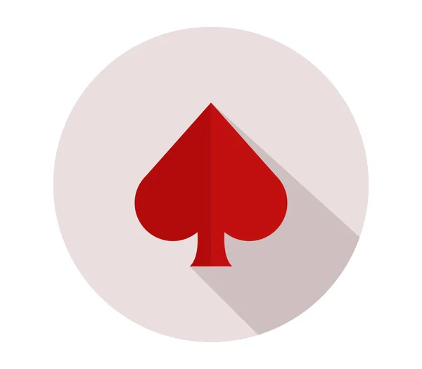 Ícone Poker Fundo Branco —  Vetores de Stock