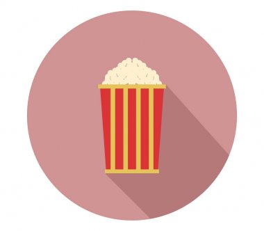 Beyaz arka plan üzerinde patlamış mısır simgesi