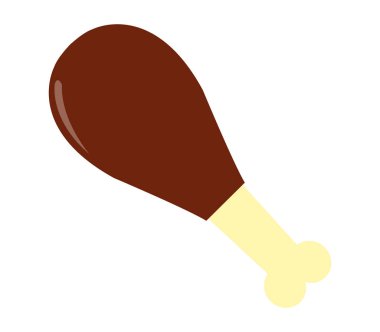 tavuk bacağı simgesi beyaz arka plan üzerinde