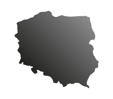 Polonya harita beyaz arka plan üzerinde