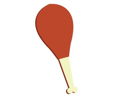 tavuk bacağı simgesi beyaz arka plan üzerinde