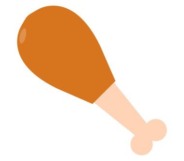 tavuk bacağı simgesi beyaz arka plan üzerinde