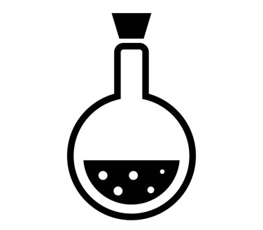 şişesi simgesi iksir beyaz arka plan üzerinde