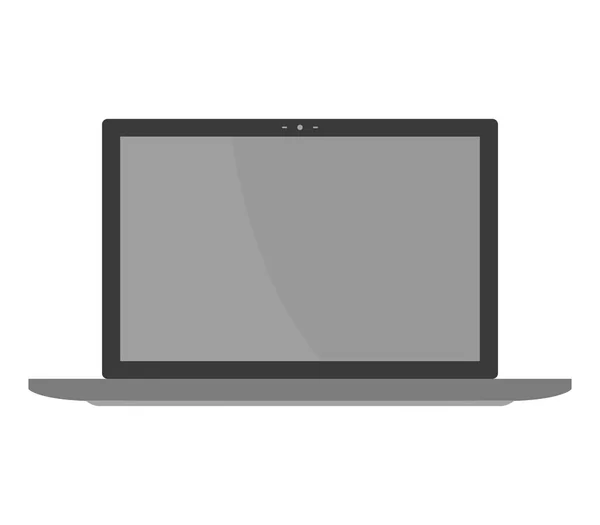 Pictogram Van Laptop Witte Achtergrond — Stockvector