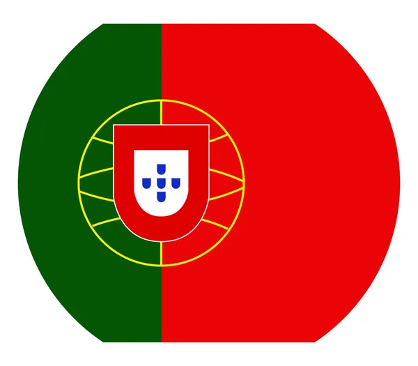 Portugals Flagg Hvit Bakgrunn – stockvektor