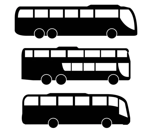 Icono Autobús Sobre Fondo Blanco — Vector de stock