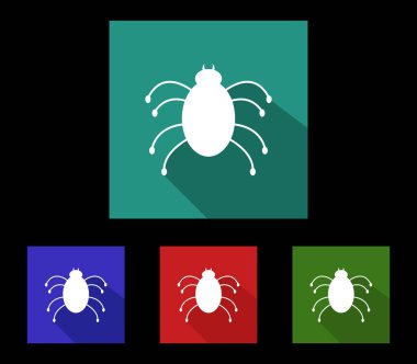 örümcek simgesi beyaz arka plan üzerinde