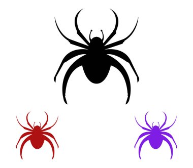 örümcek simgesi beyaz arka plan üzerinde