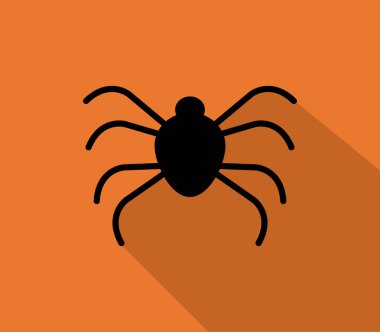 örümcek simgesi beyaz arka plan üzerinde