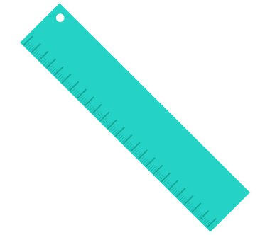 Beyaz arkaplanda cetvel simgesi