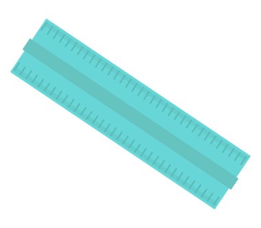 Beyaz arkaplanda cetvel simgesi