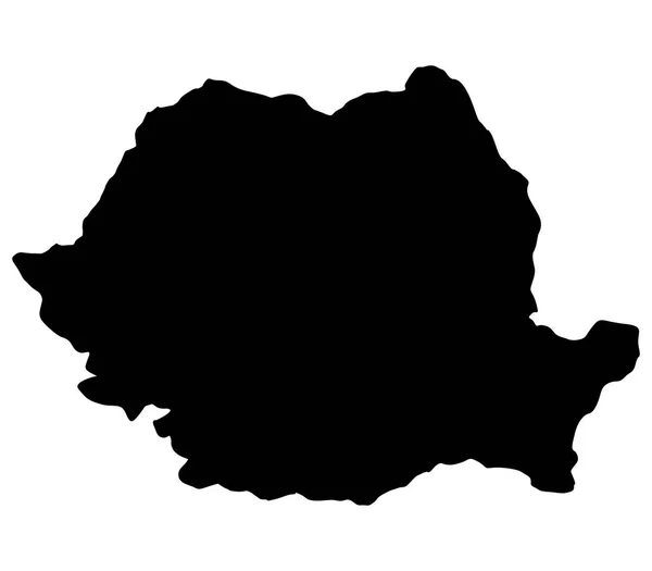 Peta Romania Pada Latar Belakang Putih - Stok Vektor