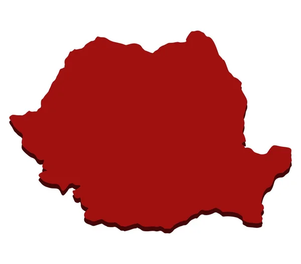 Румунія Карту Білому Тлі — стоковий вектор