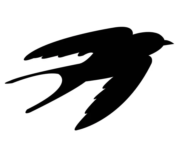 Swallow Pictogram Witte Achtergrond — Stockvector