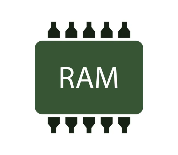 바탕에 Ram 아이콘 — 스톡 벡터