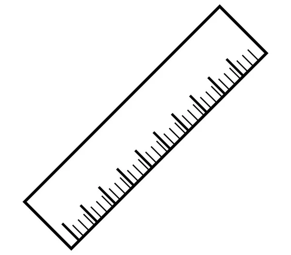 Ícone Régua Fundo Branco —  Vetores de Stock