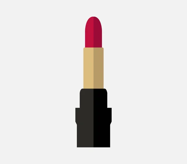 Lippenstift Pictogram Witte Achtergrond — Stockvector