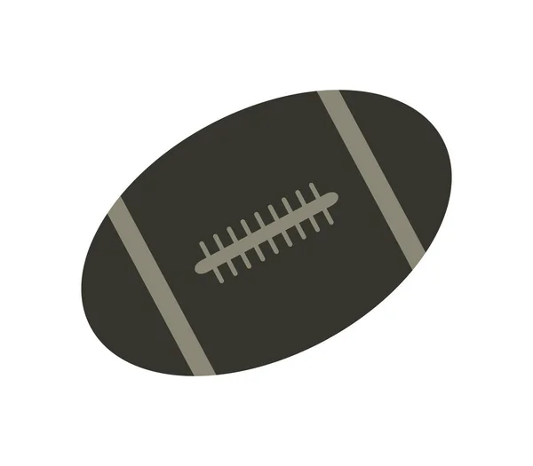 Rugby Boll Ikonen Vit Bakgrund — Stock vektor