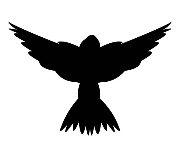Swallow Pictogram Witte Achtergrond — Stockvector