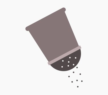 Beyaz arkaplanda tuz simgesi