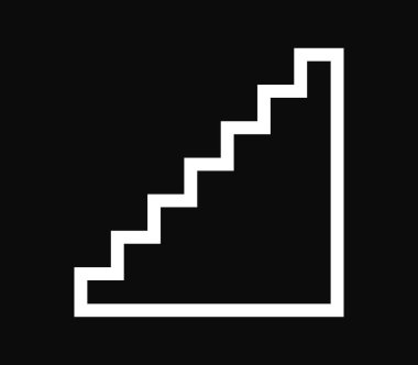 Merdiven simgesi beyaz arka plan üzerinde