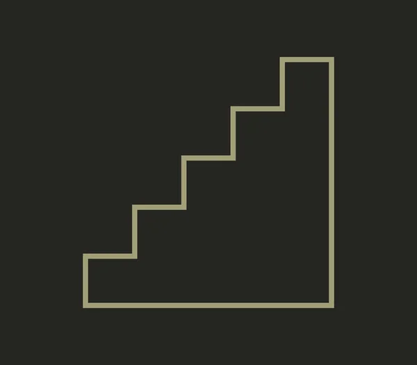 Σκάλα Εικονίδιο Άσπρο Φόντο — Διανυσματικό Αρχείο