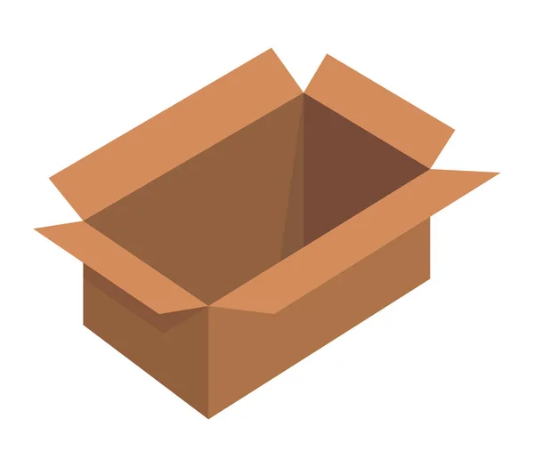 Icono Caja Sobre Fondo Blanco — Vector de stock