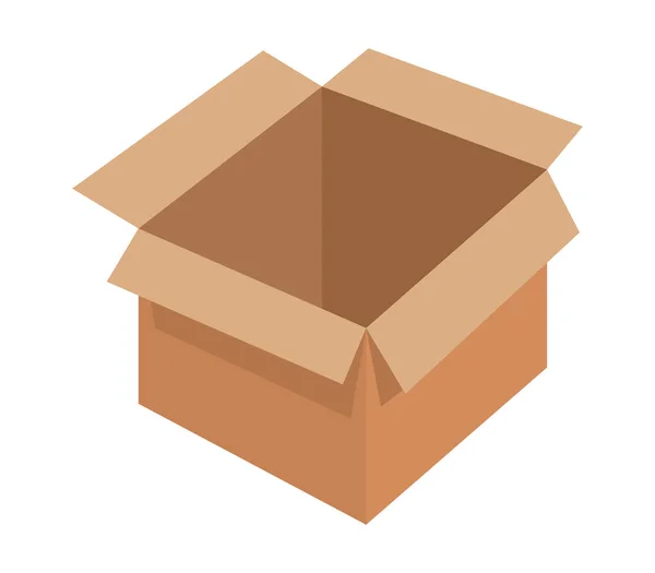 Icono Caja Sobre Fondo Blanco — Vector de stock