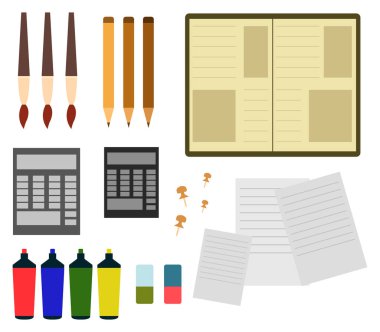 Okuldan araçları beyaz zemin üzerine