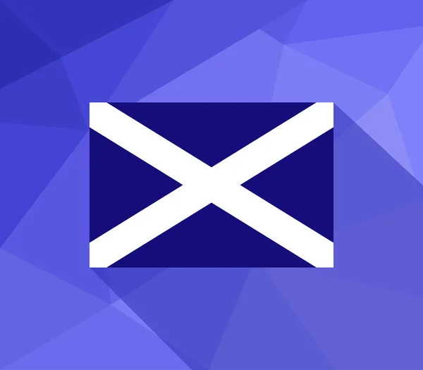 Skottland Flagga Vit Bakgrund — Stock vektor