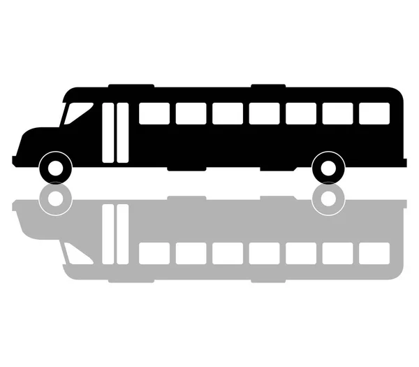 Szkolny Autobus Ikona Białym Tle — Wektor stockowy