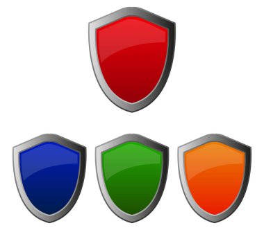 beyaz zemin üzerinde kalkan simgesi