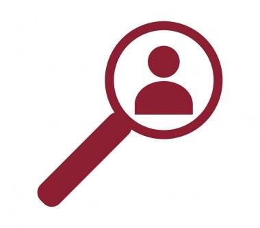 simgesi beyaz arka plan üzerinde insanlar aramak