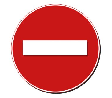 Yön simgesi beyaz arka plan üzerinde yasaktır