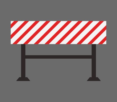 beyaz zemin üzerine barikat simgesi