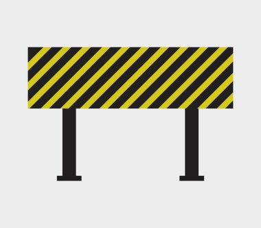 beyaz zemin üzerine barikat simgesi