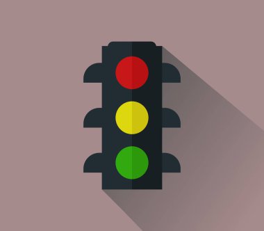 Beyaz arkaplanda trafik ışığı simgesi