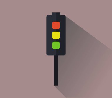 Beyaz arkaplanda trafik ışığı simgesi