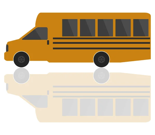 Ícone Ônibus Escolar Fundo Branco — Vetor de Stock