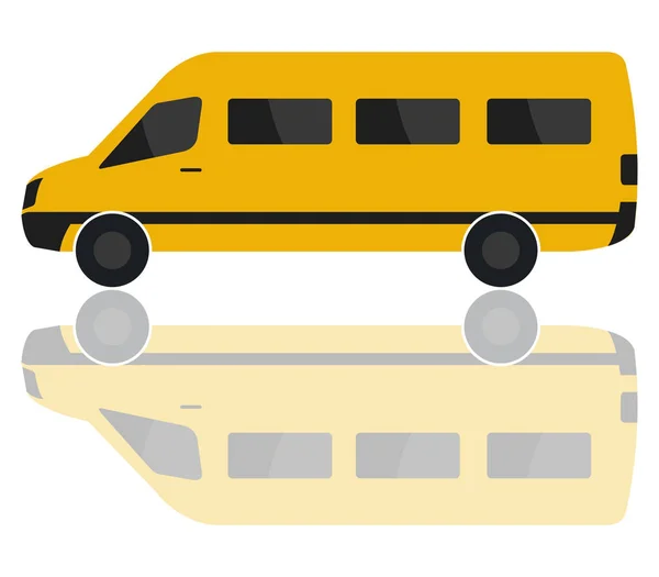 School Bus Icon White Background — Stock Vector