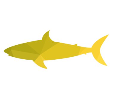 köpekbalığı simgesi beyaz arka plan üzerinde